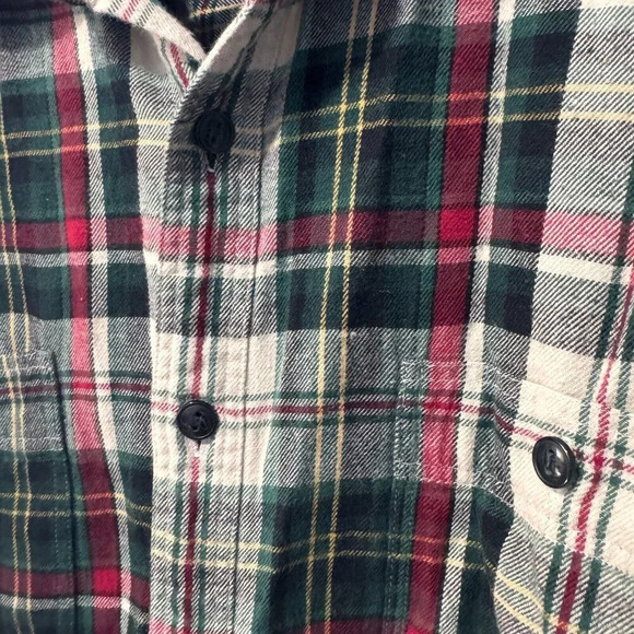 Dockers men flannel shirt size XL green red‎  white - Picture 2 of 5